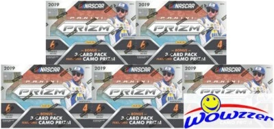 (5) 2019 Panini Prizm Nascar Racing EXCLUSIVE Sealed Blaster Box-CAMO PARALLELS - Image 1 of 3