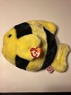 Buddy BUBBLE THE BLACK & YELLOW TROPICAL FISH STUFFED TY Beanie Baby Toy NEW