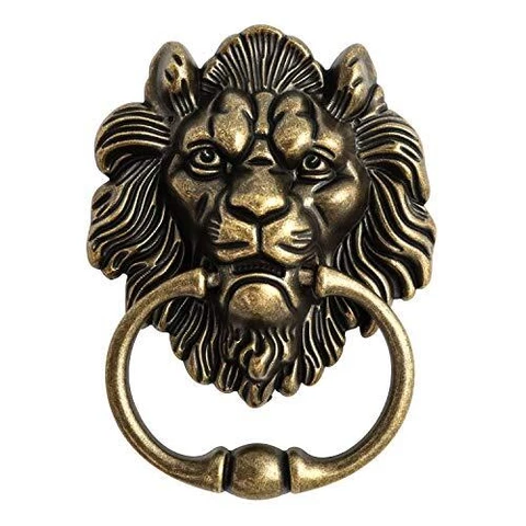 Antique Bronze Lion Door Handle Classical Lion Head Knocker Classical Cover