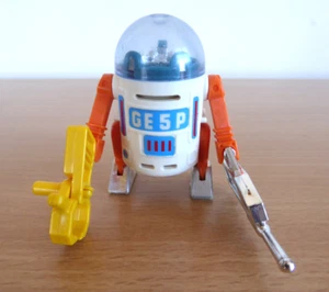 Vintage Playmobil GE5P Space Robot Droid Figure & 2 Accessories 1980 Playmospace - Picture 1 of 7