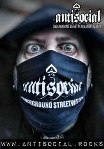 ANTISOCIAL STREETWEAR Maske Mund Nasen Schutz - NEU & OVP - Bild 1 von 3