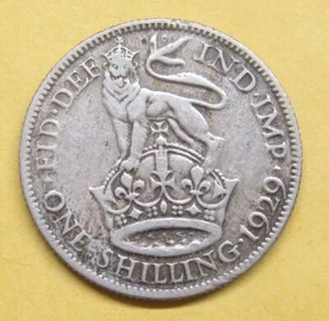 1929 Great Britain Silver Shilling Take a Look - Picture 1 of 2