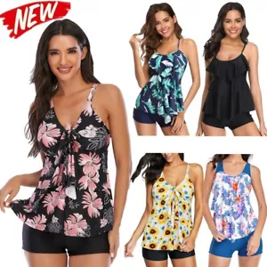 Women Bikini Set Casual High Waist Swimsuit Bathing Swimwear Suit Sexy - Picture 1 of 70