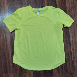 Lululemon Lightweight Stretch Running Short Sleeve Top Size 8 BRIGHT yellow - Picture 1 of 6