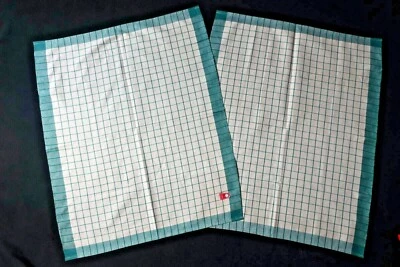 LOT 2 ANCIENS TORCHONS EN TOILE METIS NEUF jamais utilisés FLEUR BLEUE FRANCE - Photo 1/4