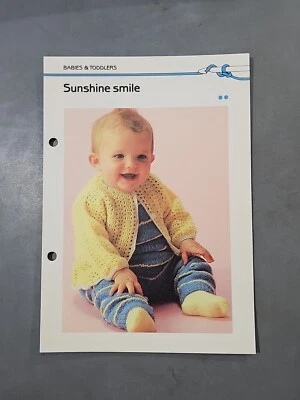Sunshine Smile Baby Cardigan Marshall Cavendish Crochet Pattern - Image 1 of 3