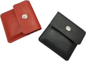 Leather Pocket Ashtray Pouch, 2pk, Red and Black, No Plastic - Picture 1 of 8