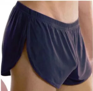 MENS BLUE running shorts footy sexy jog run skimpy silky Gym med lrge XL 2XL 3XL - Picture 1 of 1