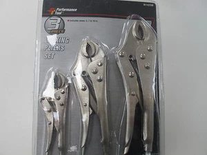 Performance tool 3Pc Lock Grip Pliers Set W1107DB, NEW - Bild 1 von 2