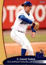 2008 Wilmington Blue Rocks Choice #24 Everett Teaford Alpharetta Georgia GA Card