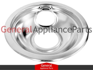 Whirlpool Magic Chef Maytag Jenn-Air Stove 6" Chrome Drip Pan Bowl W10196406RW - Picture 1 of 1