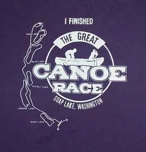 Vintage Kanu Great Race Finisher lila T-Shirt XL 50/50 Boot Outdoor Segelboot - Bild 1 von 5