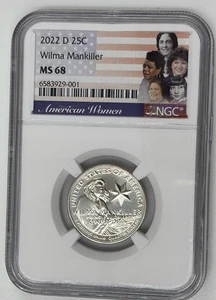 2022 D Wilma Mankiller 25c NGC MS 68 American Women Quarter ❄️SCHÖNER GLANZ!❄️ - Bild 1 von 2