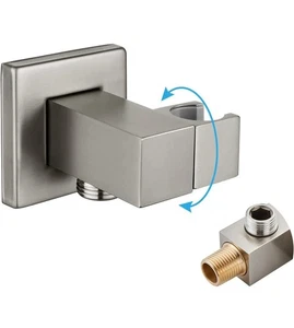 AYIVG Brass Brushed Nickel Rectangular Handheld Shower Holder New - Picture 1 of 7