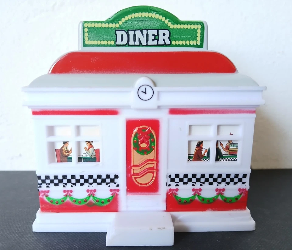 Cobblestone Corners 2025 Christmas Village DINER Building-NEW FOR 2025! - Image 1 of 4