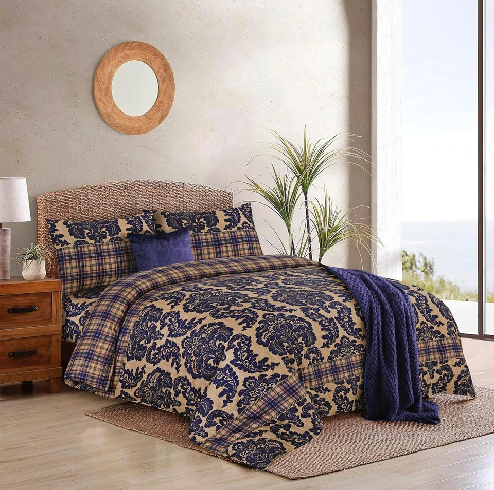 HKZ Luxury Duvet Cover set 4 piece Christmas Bedding Set Pillowcase & fitted sheet