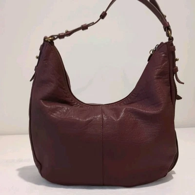 Lucky Brand Hobo Shoulder Bag Women's Large Leather Slouchy Boho Purse Zip - Image 1 of 4