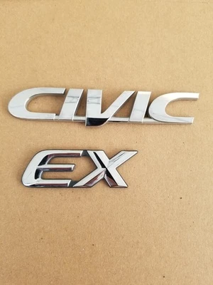 1996 1997 1998 1999 2000 HONDA CIVIC EX COUPE 2 DOOR REAR EMBLEM LOGO BADGE OEM - Image 1 of 2