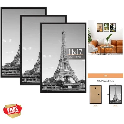 Modern 3 包 11x17 防划痕框架 - 多功能壁挂安装选项 — 第 1/4 张图片