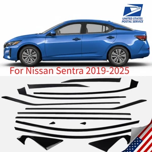Tiras de ventana para Nissan Sentra 2019-2025 molduras resistente al clima - Imagen 1 de 6
