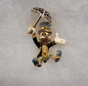 Swarovski Crystal Disney Limited Edition Jiminy Cricket Brooch - Picture 1 of 9