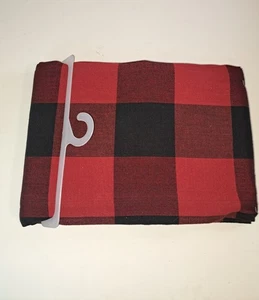 St Nicholas Square  Red & Black Buffalo Check Tablecloth Oblong 60 x 102 Holiday - Picture 1 of 8