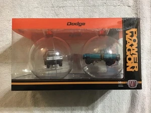 2024 M2 Machines 1979 DODGE 150 MACHO POWER WAGON 2 Pack Ornament Set - Picture 1 of 9