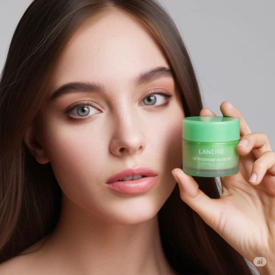 LANEIGE Lip Sleeping Mask EX Apple Lime 20g – Overnight Care for Smooth Lips - Image 1 of 4