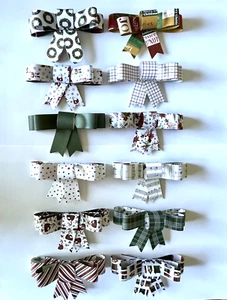 ¡NUEVO! Arcos de regalo de Navidad de papel hechos a mano - Juego de 12 - 5" de ancho x 3" de largo - Imagen 1 de 7