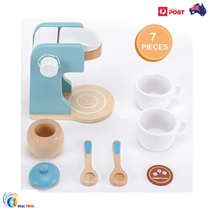 Coffee Maker Machine Pretend Play Wooden Toy Toddler Kid Preschool Gift Fun Play - Picture 1 of 6