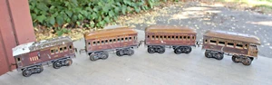 Bing O Gauge 2395 105 205 250 Pennsylvania Passenger Car Set b2 - Picture 1 of 8