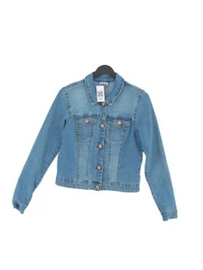 Noisy May Women's Jacket S Blue Cotton with Elastane, Polyester Bomber Jacket - Picture 1 of 5