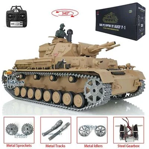 Henglong 1/16 7.0 Upgraded Deutscher Panzer IV F RTR RC Panzer 3858 Metallspuren - Picture 1 of 12