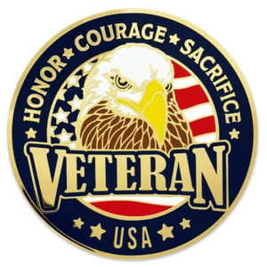 PinMart's U.S. Veteranenmünze - gravierbar - Bild 1 von 4