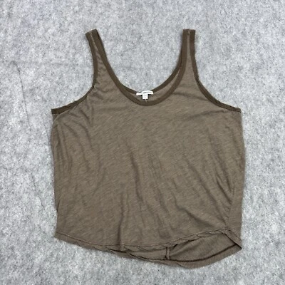 Standard James Perse Womens Top 3 Brown Tank Scoop Neck Casual Shirt Layering - Image 1 of 4