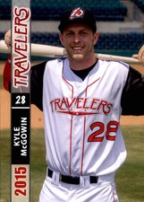 2015 Arkansas Travelers Grandstand #16 Kyle McGowin Southampton New York NY Card