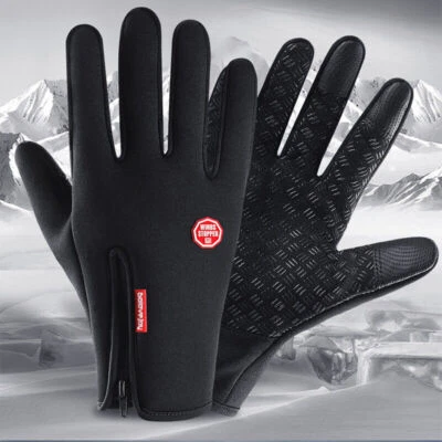Bike Cycling Gloves Touch Screen Waterproof Full Finger Winter Sport Unisex Glov - image 1 of 4