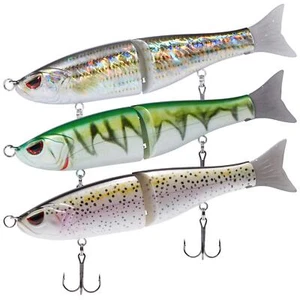 BASSDASH SwimShad Glide Appâts articulés Swimbait Bass Brochet Saumon Truite ... - Photo 1/8