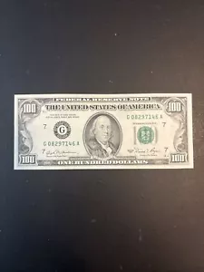 Lightly Circulated Small Head $100 bill (One Hundred Dollar Bill) - Series 1981 - Picture 1 of 2