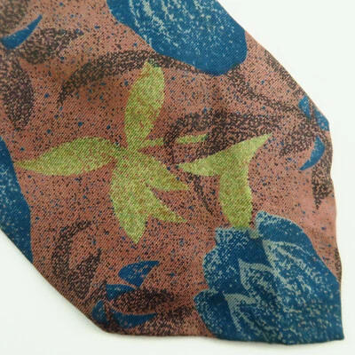 Corbata de Colección Wembley Para Hombre Floral Azul Rosa Abstracta 100% Seda Hecha en EE. UU. Foto 1 de 4