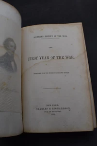 1862 *ERSTE* Das erste Jahr des Krieges (Amerikanischer Bürgerkrieg) von Edward A. Pollard - Bild 1 von 17