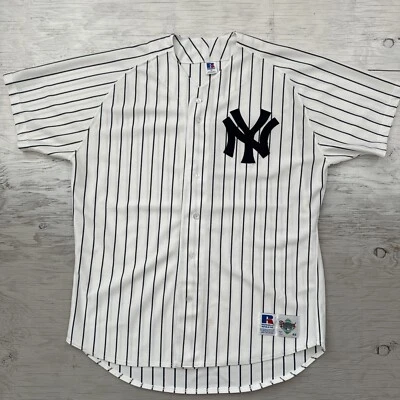 Vintage 90s Russell Athletic Diamond New York Yankees Mickey Mantle #7 Jersey 48 - Image 1 of 4