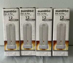 4- Sunlite FUL12T6/CW 12w U Shape Cool White Fluorescent Tube- GX10Q Base - Picture 1 of 9