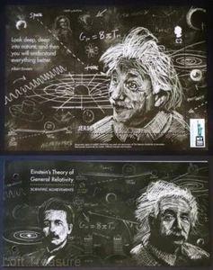 Jersey Stamps: "Einstein's Theory" Presentation Pack MNH £2.00 M/S NYC Ovpt 2016 - Picture 1 of 5