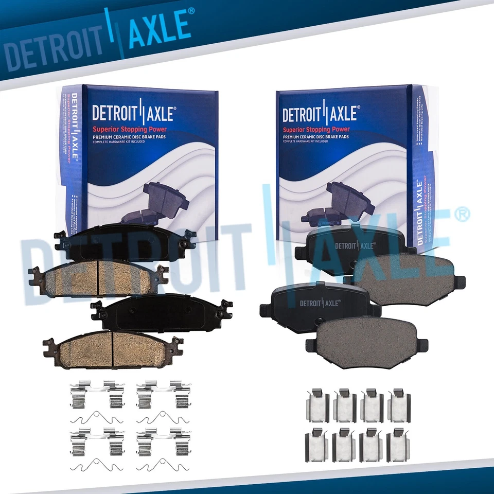 Front Rear Ceramic Brake Pads Kit for Ford Explorer Taurus Flex Lincoln MKS MKT - Image 1 of 4