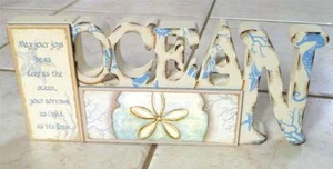 Wall Sign OCEAN Wood Wall Hanging Desk Sign Gotta See it! - Picture 1 of 2