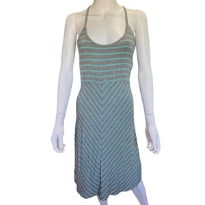 Balance Outdoor Striped Racerback Turquoise Gray Dress Rayon/Polyester Blend XL - Picture 1 of 4