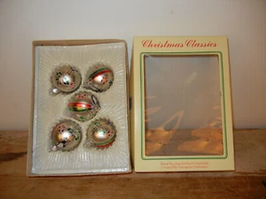 Vintage 5 Commodore Christmas Classics europäische handbemalte 2 1/4" Glasornamente - Bild 1 von 14