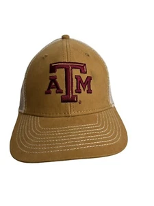 Texas A&M Hat University Aggies Mens Tan Snapback Cap Mesh CC Creations - Picture 1 of 6