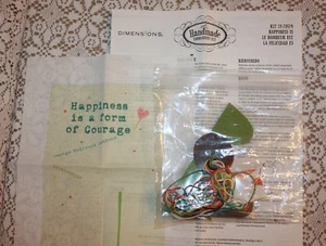 Dimensions 72-73574 Happiness Is...Courage mini kit de punto de cruz estampado 7X5 - Imagen 1 de 1